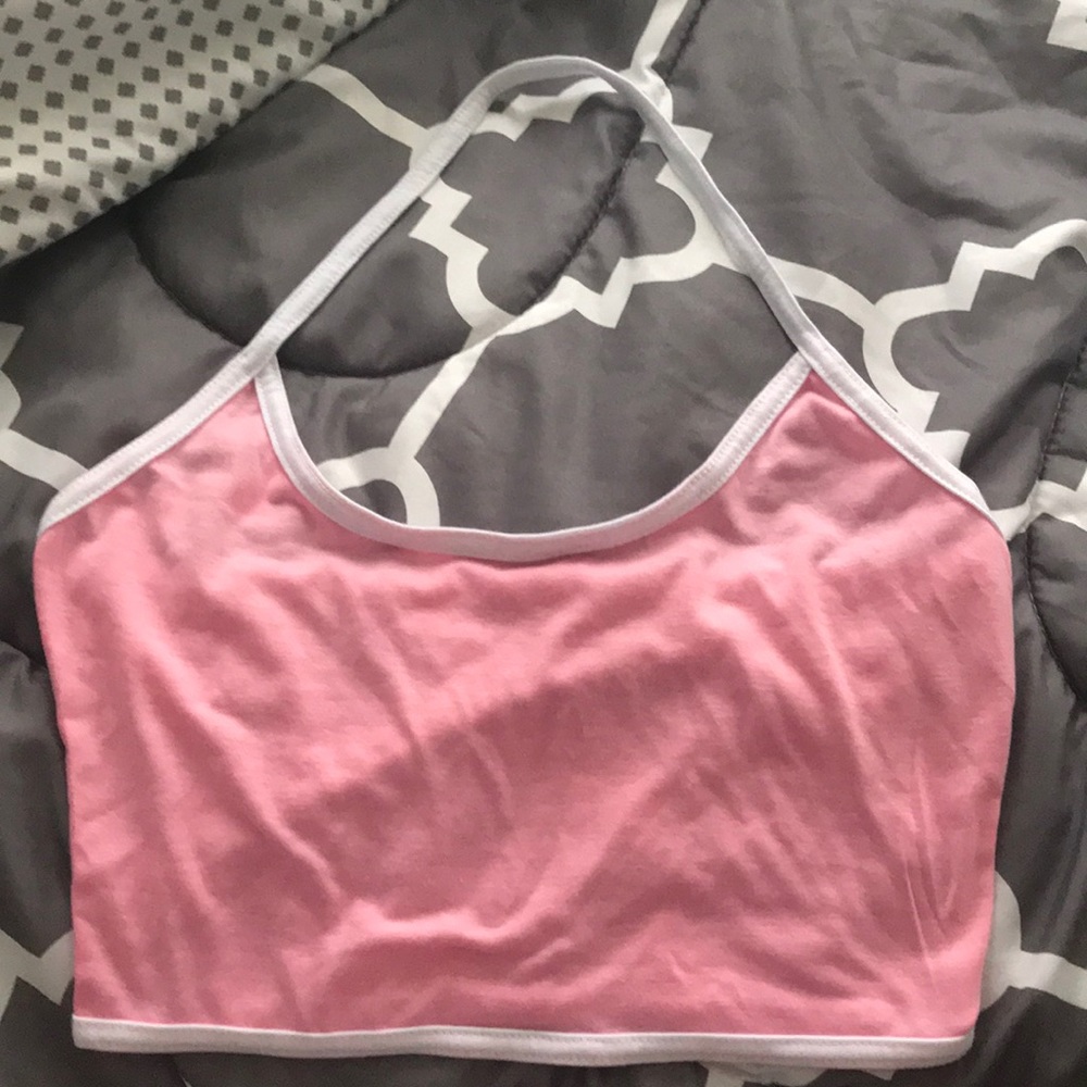 Baby pink halter top